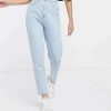 Jeans & Trousers * | Wednesday'S Girl High Waist Straight Leg Jeans In Light Wash For Women Light Wash Blue