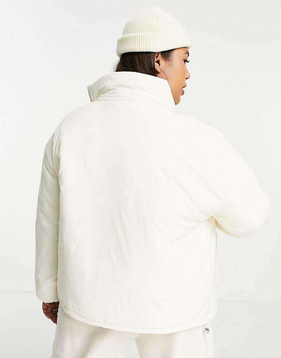 Outerwear * | Wednesday'S Girl Curve Oversized Jacket With Pockets For Women Beige