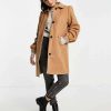 Outerwear * | Wednesday'S Girl Tailored Coat For Women Camel