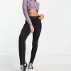 Jeans & Trousers * | Wednesday'S Girl High Waist Skinny Jeans In Black Wash For Women Black Wash Denim