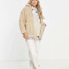 Outerwear * | Wednesday'S Girl Maternity Teddy Coat For Women Beige