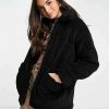 Outerwear * | Wednesday'S Girl Teddy Coat For Women Black