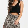 Shorts * | Wednesday'S Girl Relaxed Shorts In Leopard Print For Women Brown Leopard