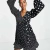 Dresses * | Wednesday'S Girl Maternity Mini Wrap Tea Dress In Print For Women Mix Spot