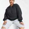 Knitwear & Sweats * | Wednesday'S Girl Curve Jumper With Balloon Sleeves And Collar For Women Grey